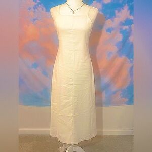 NWT Forever 21 Cream Midi Sheath Dress (Sz M)